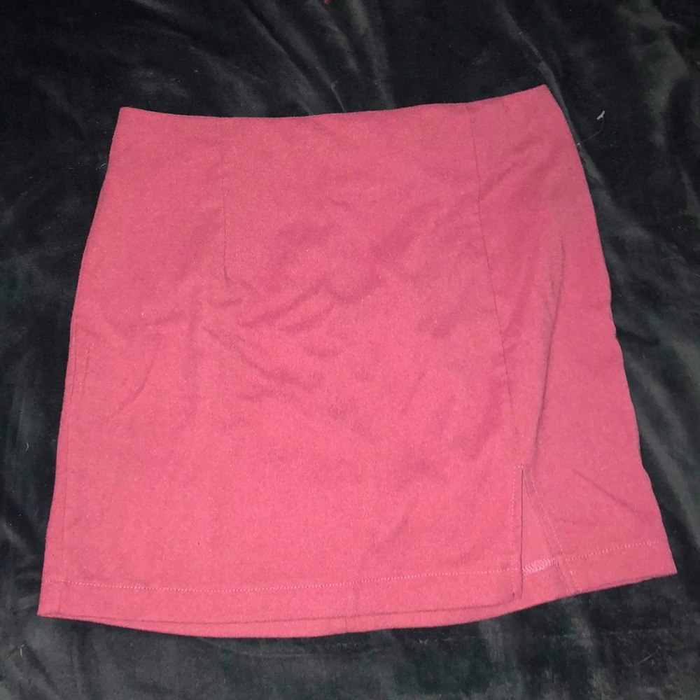Pink mini pencil skirt